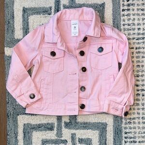 Carter's Light Pink Denim Jacket - Girls